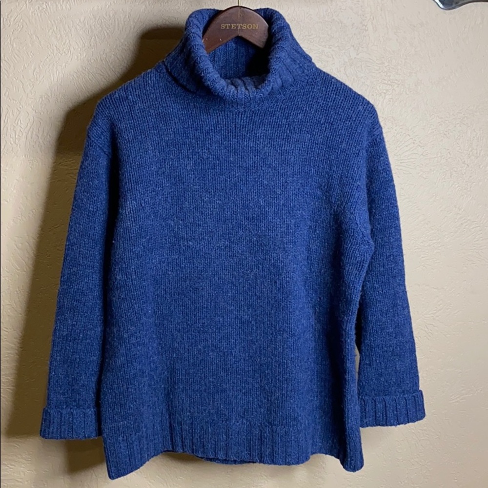 J. crew turtleneck sweater, blue